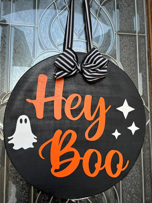 Hey Boo! Halloween Ghost Door Hanger