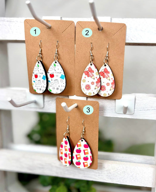 Sublimated Teacher Earrings